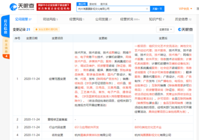 淘票票关联公司更名为杭州淘票票影视文化，深耕影视经纪代理服务